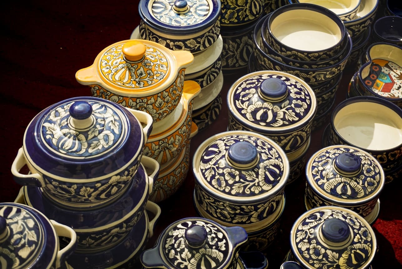 Beautiful painted crockery